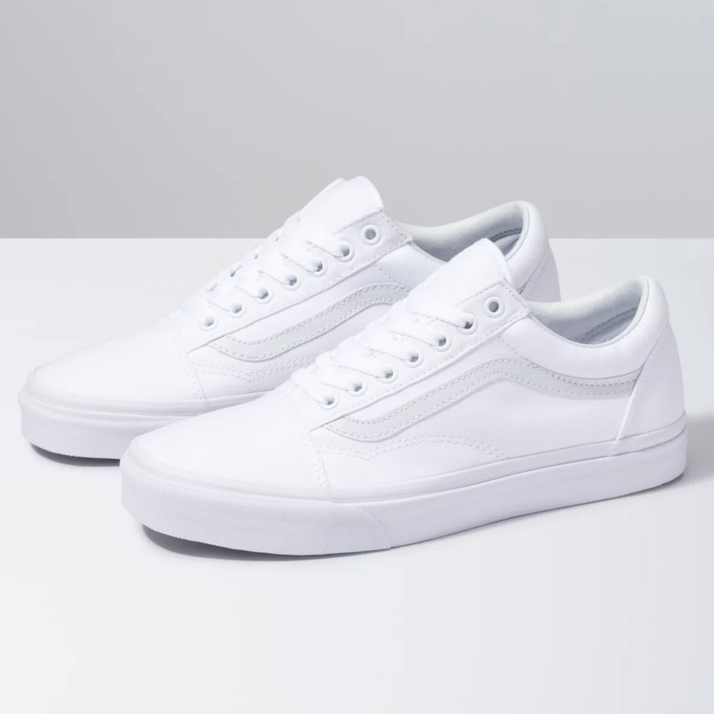 White Classic Vans Lace Up